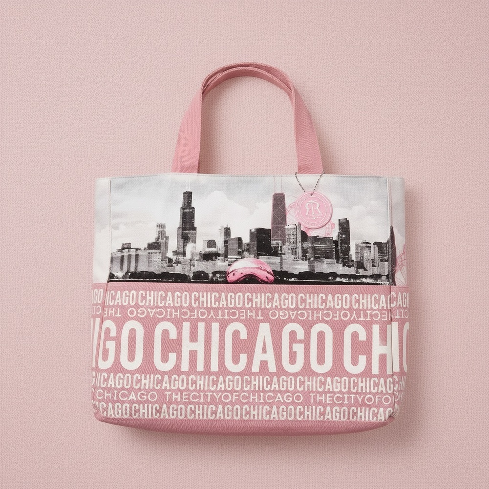 [BOGO] NWT Chicago Skyline Pink Tote Bag